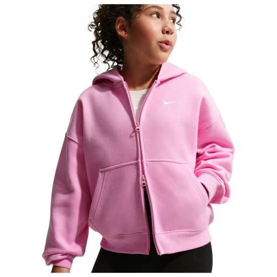 Nike Παιδική ζακέτα Sportswear Studio Fleece Oversized Full-Zip Hoodie